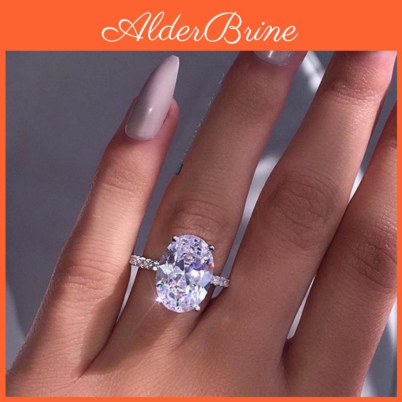 Color Exquisite Silver Wedding Ring Cubic Zirconia Rings For Women Gifts Antique Jewelry Size 511