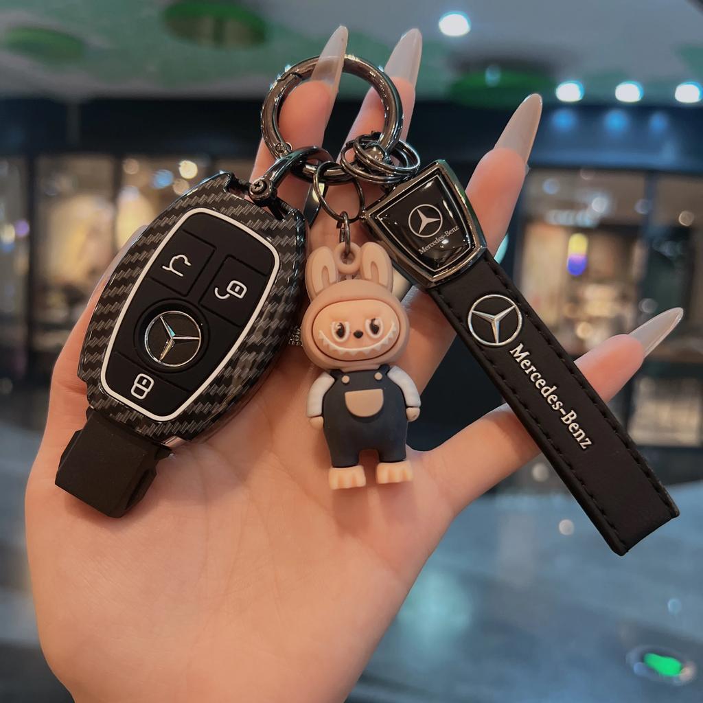 Key Fob Cover For Mercedes Benz A B C E S Class W204 W205 W212 W213 W176 GLC MAYBACH Keyless Soft Case ll1