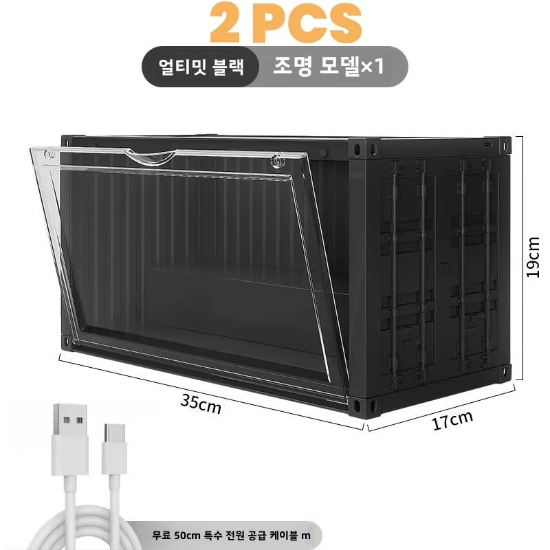 Illuminated Container Blind Box Organizer Dustproof Toys Display Box Nendoroid Magnetic Display Stand Collectibles Display