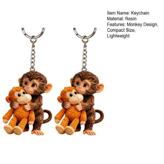 1/2 Stück Schlüsselanhänger Stempel Der Kleine Affe Anhänger Schlüsselanhänger Tasche Schlüssel Schreibtisch Dekoration Mini Schlüsselhalter Rucksack Zubehör