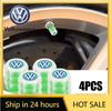 2026 Nytt För VOLKSWAGEN VW Lyser Däckventilhattar Bilhjulnav Lysande Dammtäta Dekorativa Däckfälg Stamkåpor Auto Motorc