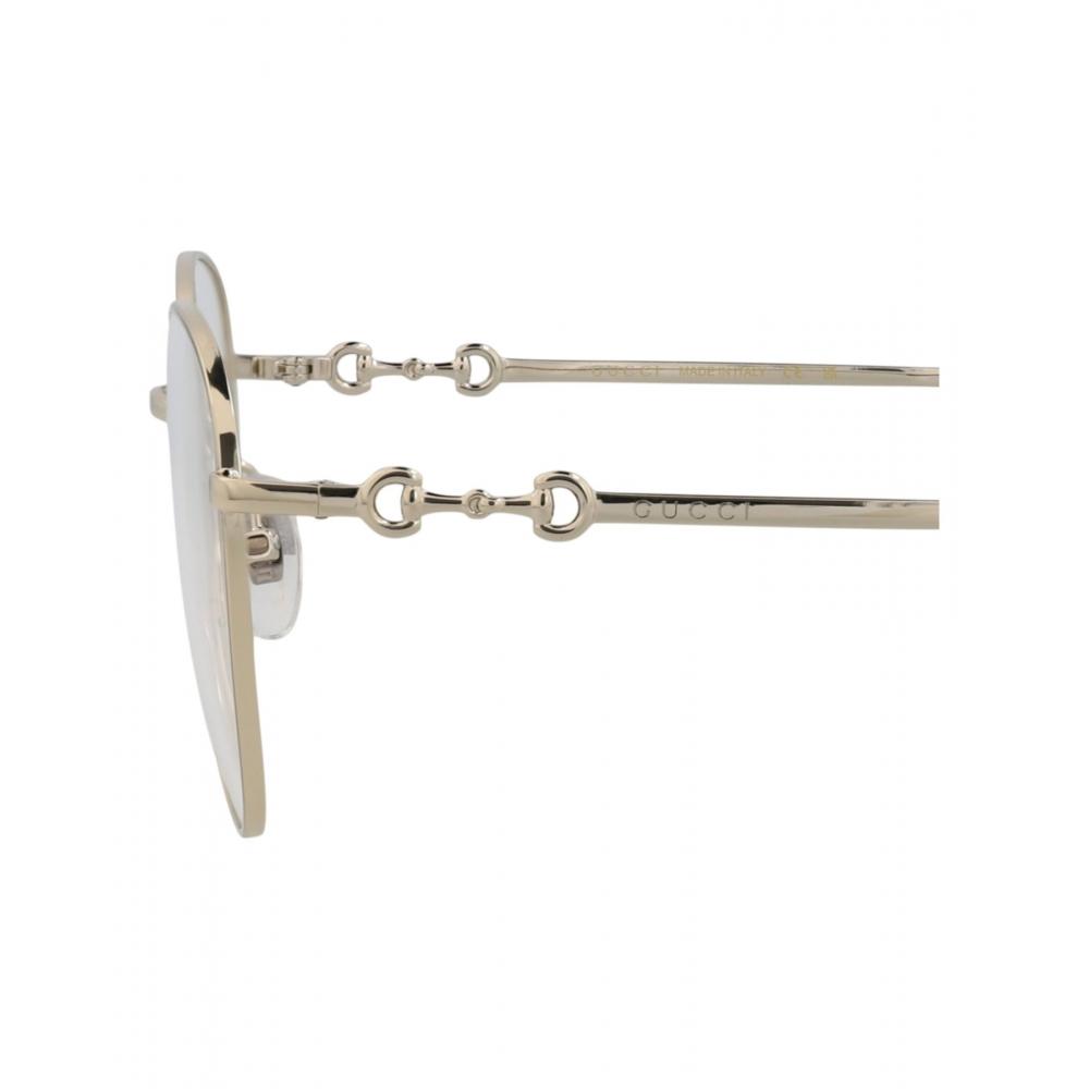 Gucci Cat Eye Frame Metal Optical Frames Gold Gold Transparent