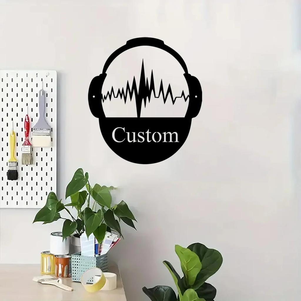 Metal Name Sign Custom Gamers Room Decor Personalized Wall Art