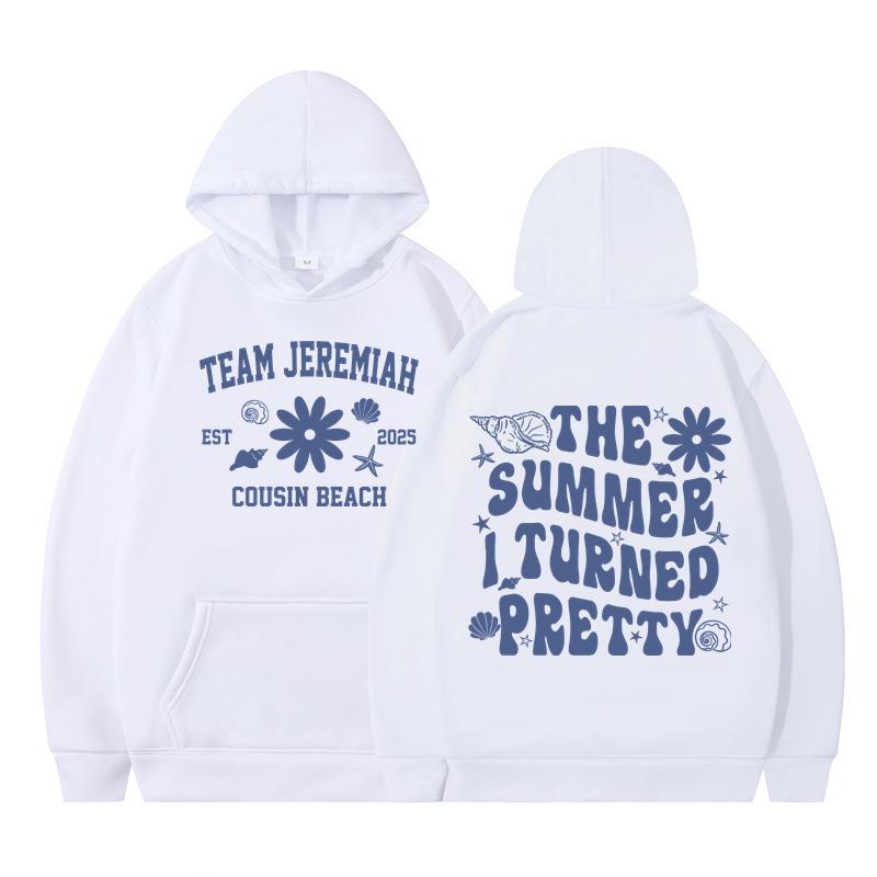 2026 new cross-border Amazon men s and women s casual trend printing loose hooded sweater hoodie couple same style S белый