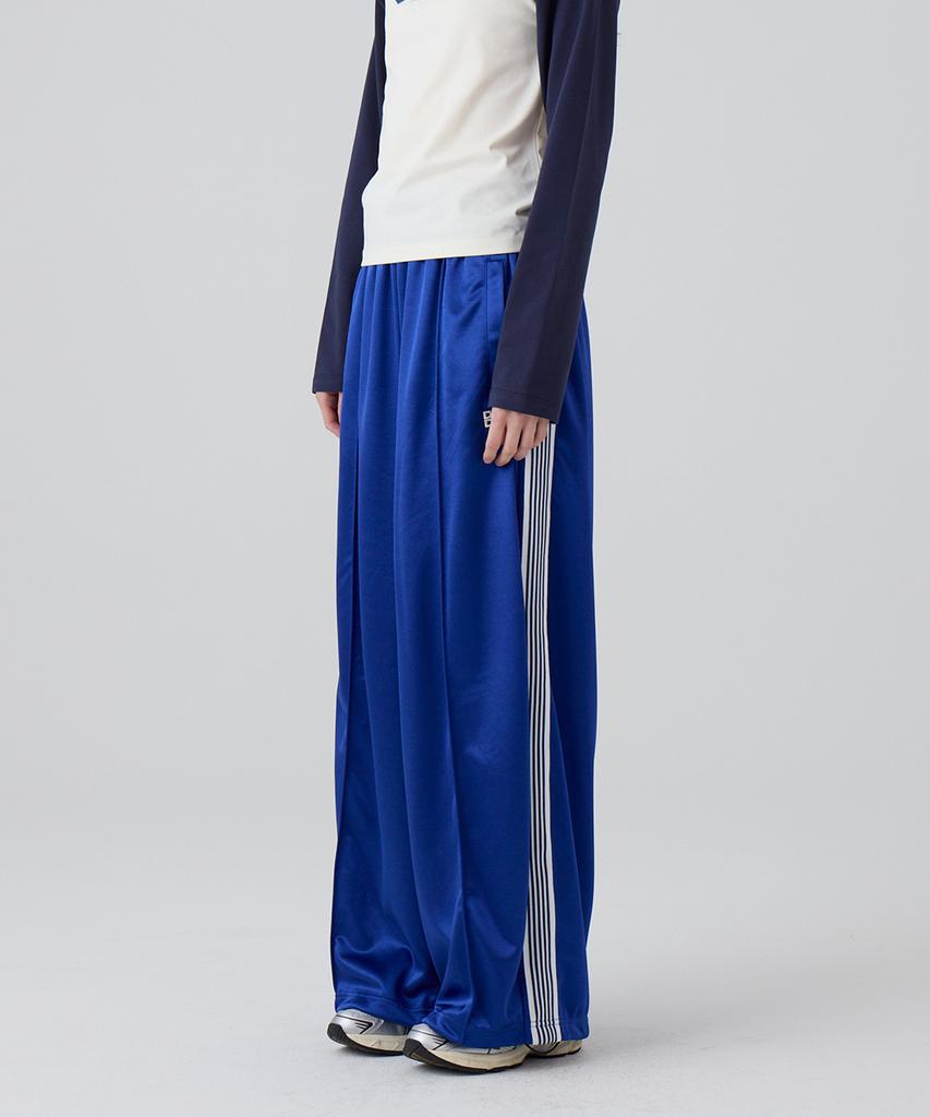 Dangled Drop Dgdp Balloon Fit Curved Line Track Pants_Blue