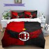 AC Milan Patronen Beddengoed, Dekbed Set Dekbedovertrek Kussensloop Huis Verjaardagscadeau(1 dekbedovertrek + 2 kussenslopen, zonder binnenkussen)