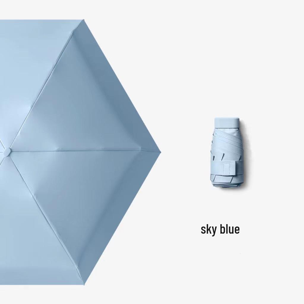 Women's UV Protection Foldable Sunshade Umbrella - Compact, Dual-Use for Sun & Rain