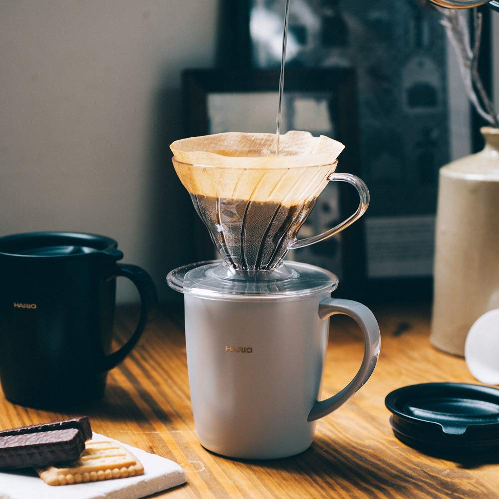 Hario V60 Dripper Thermal Mug Set Gray VDSM-2424-GR