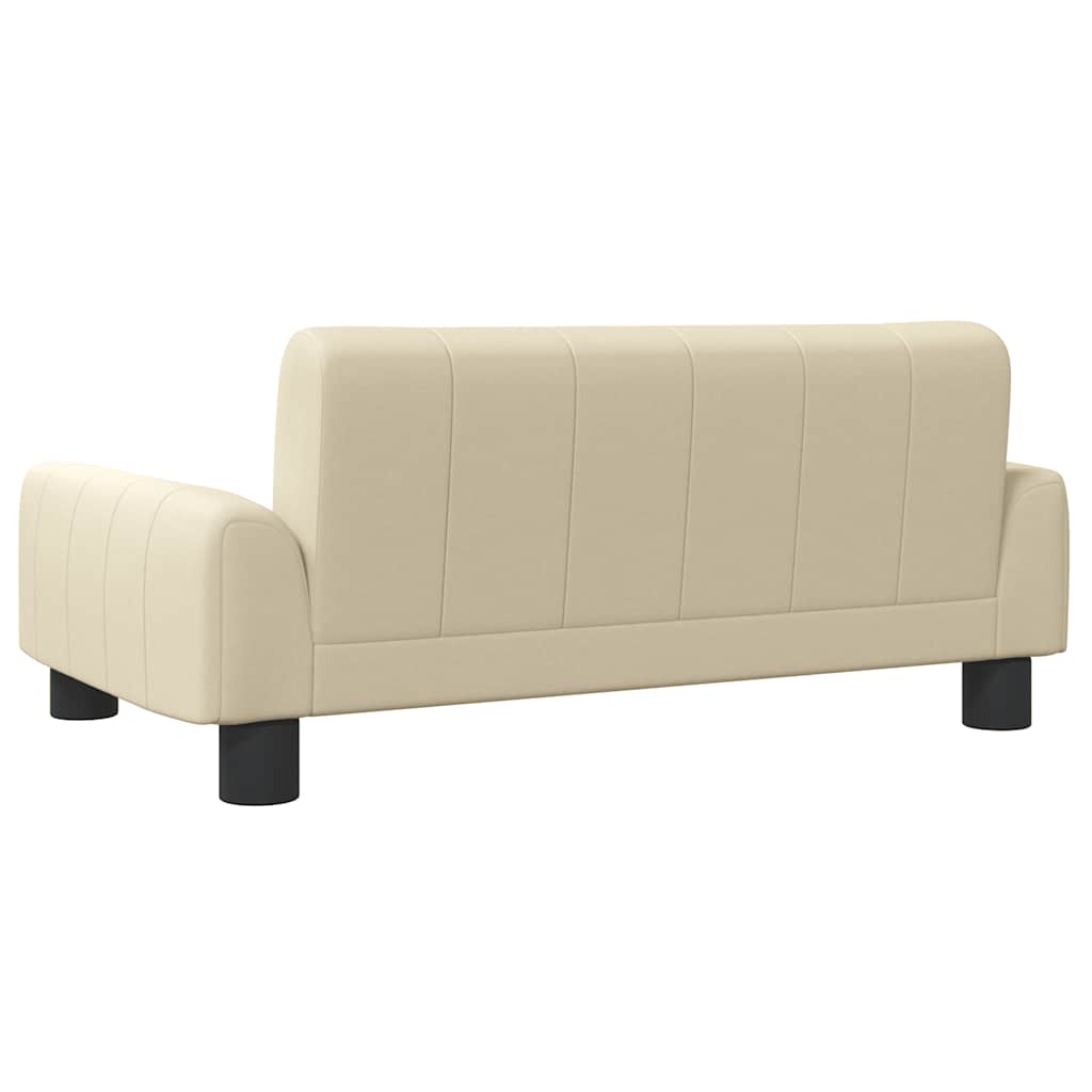 Kids  Sofa Cream 70 X 45 X 30 Cm Fabric