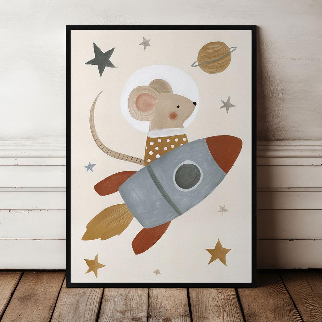 Poster for a Child Astronaut Mouse