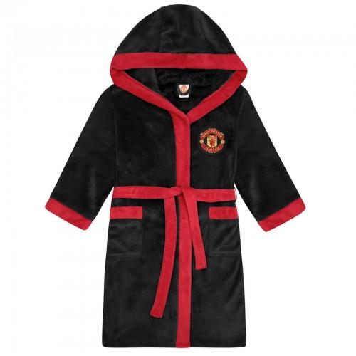Manchester United FC Men's Crest Fleece Dressing Gown