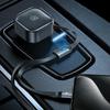 USAMS Car Charger with Retractable Cable 1xUSB-C + 1x Lightning C41 PD 30W Fast Charge Black/black CC219CC01 (US-CC219)