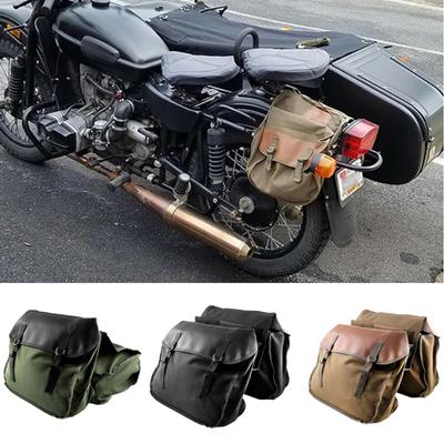 Universal Motorrad Pannier Seite Satteltasche Werkzeuge Gepäck Canvas Aufbewahrungstasche