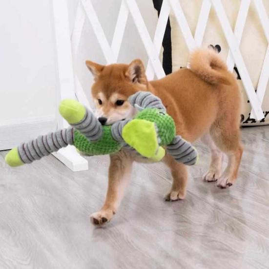 Teething Toy Puppies Animal Shape Soft Plush Chew Toy with Sound Maker Interactive Dog Toy Small Medium Dogs Puppy Play Toy