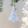 Flocking Hanging Decoration White Xmas Ball Craft Christmas Baubles  For Christmas