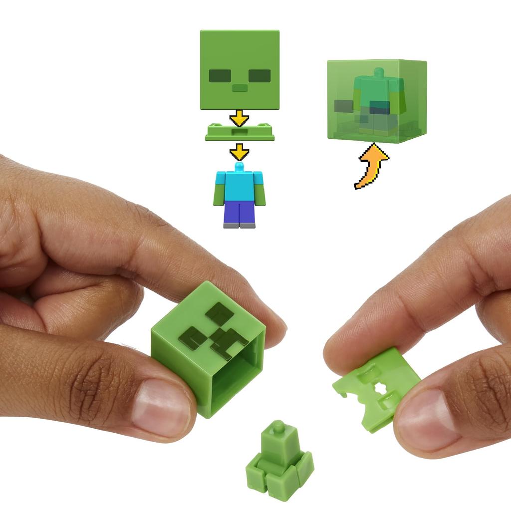 Minecraft Mob Head Mini Figure Assortment Large Blind Pack Figures for Kids Ages 6 and Up 986L-HDV64