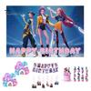 Thick Balloons K-POP Witch Squad Birthday Party Decor Kit Themed Banner And Balloon Decoration Signsfor Music Dance Theme Celebration Fan Meetings