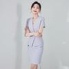 TLOMAN Women's Short Sleeve Blazer Suit Set