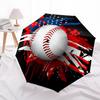 1 Stück Amerikanisches Baseball-Kunstwerk Regenschirm mit Kunststoffgriff, Geeignet für alle Jahreszeiten Zuhause Reise Outdoor-RegenschirmDD1607
