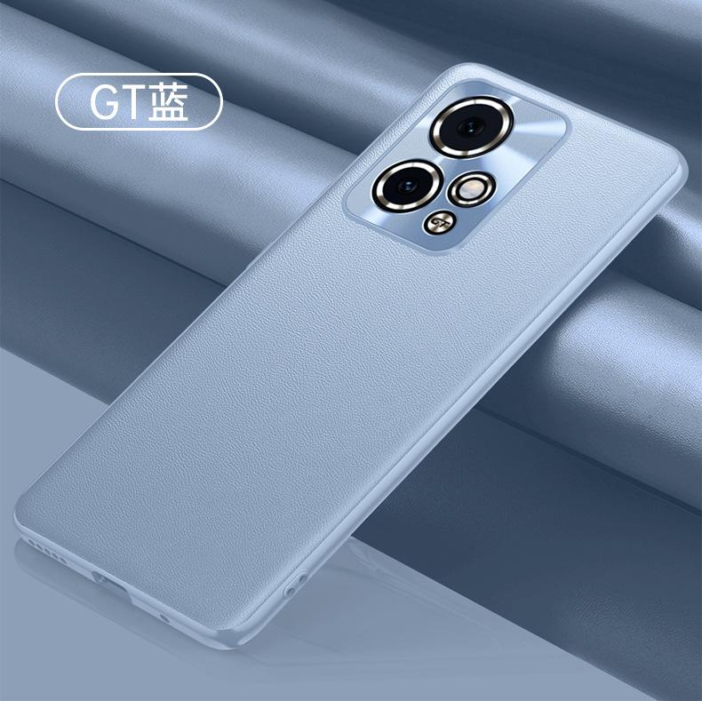 Applicable To Honor 11GT Plain Leather Case Honor 11 GT Fine Hole Metal Lens Anti-drop All-inclusive Case