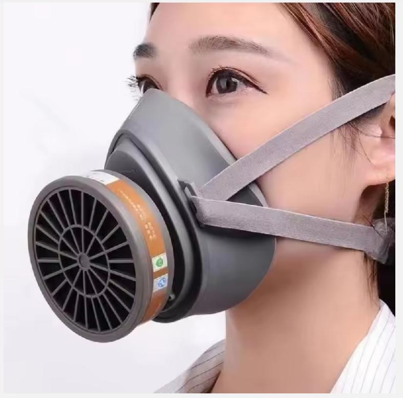 Anti Smoke Protective Mask With Activated Carbon Filter Respirator Paint Welding Chemicals Toxic Gases