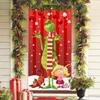 Christmas Door Cover Decorative Hanging Cloth Green Door Cover Christmas Door Curtain New Year Tapestry Door Cover Background