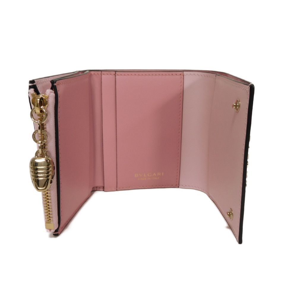 Used Serpenti Forever Compact Wallet (11679), 289061, 7942, Snakehead Bicolor RFID, Unused, Logo Pink, Women's from