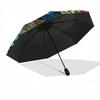 1pc Peacock Floral Outdoor Umbrella Automatic Opening/Closing, Foldable Design, 8-Rib Iron Frame, Festival Gift for Fans, Travelers, Daily Use.R0