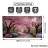 1Pcs Spring Pink Cherry Blossom Decoration Background Winter Backdrop Decorations For Photo Studio Photo Booth Christams Party