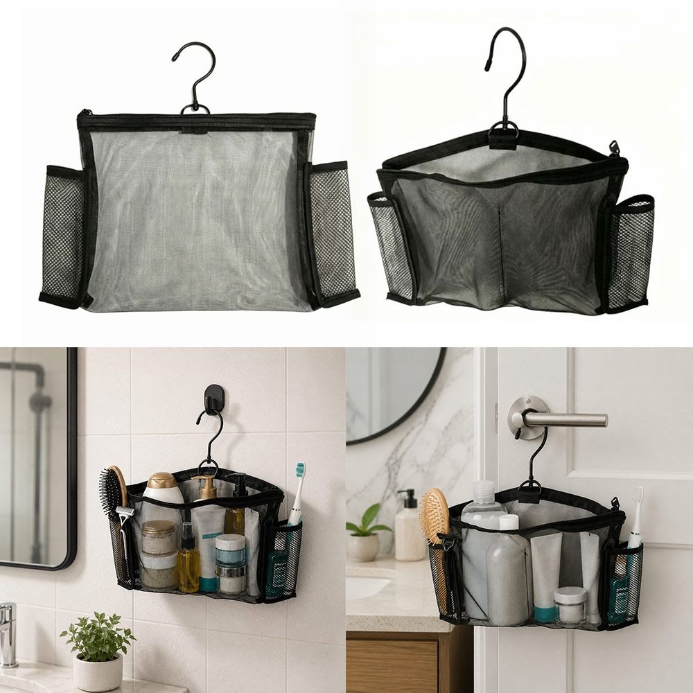 Hollow Storage Cosmetic Bag Mesh Transparent Storage Organizer Bag Makeup Organizer Travel