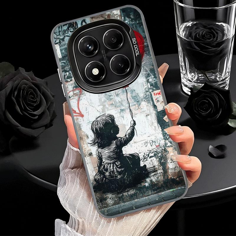 B-Banksy Kunst Graffiti Künstler Weiche Handyhülle für Samsung Galaxy S24 S25 FE S26 Edge S23 Ultra S22 Plus S21 + Stoßfeste Hülle Ba