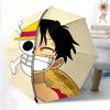 One Piece Monkey D. Luffy Automatischer Faltregenschirm, Selbstöffnend/Schließend, Robuster Winddichter Reise-Regenschirm für Outdoor-Abenteuer a0826061