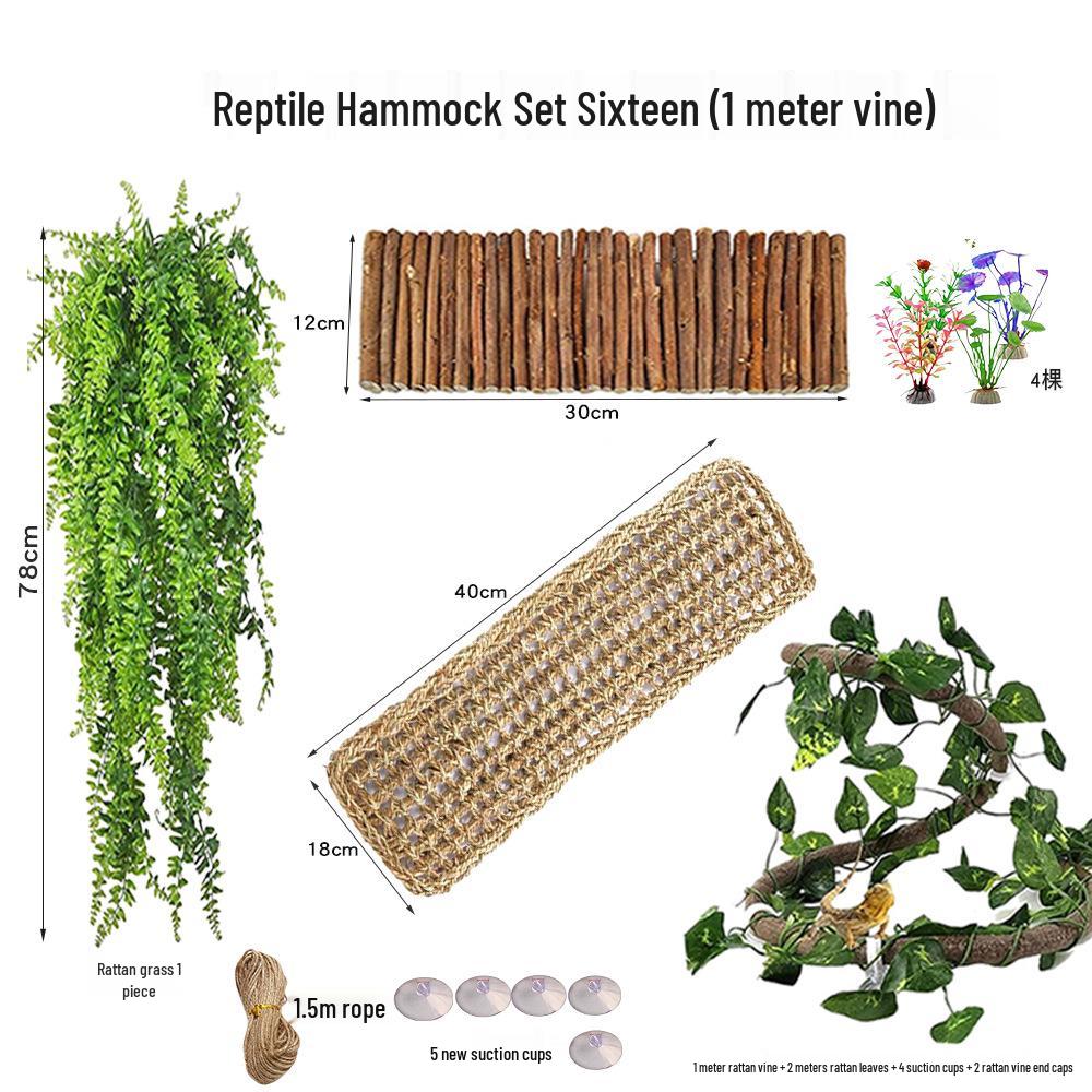 Reptile Habitat Decor: Simulation Vine with Lizard, Chameleon, Snake & Gecko Climbing Features