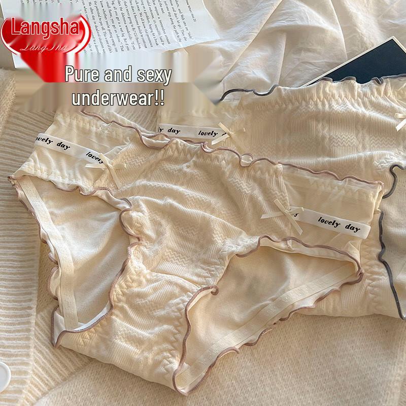 LANGSHA Women's Seamless Modal Mid-Waist Briefs 3-Pack