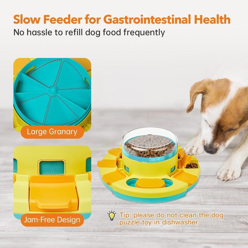 Dog puzzle toy with double layers, slow feeder to relieve boredom and boost IQ