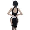 770 Plus Size Sexy Lingerie Slit Cheongsam Dress - Buttock-Revealing Summer Pajamas for Women, High Elasticity, Ideal for Roleplay