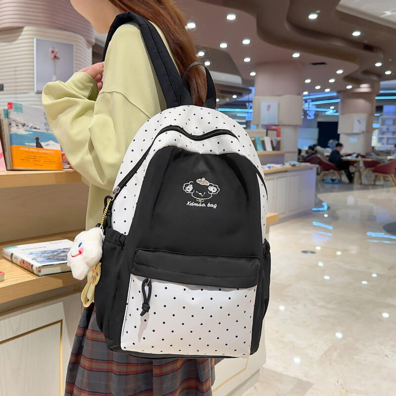 College Style Women's Backpack Colored Student Schoolbag Lightweight Backpack