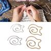 8pcs Metal Spiral Cable Knitting Needle Round Cable Needle Shawl Pin  For Knitter
