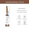 Acacia Wood Kitchen Gadget Set: Peeler, Can Opener, Egg Beater, Pizza Cutter, Cheese Shovel
