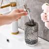 1PCS Stylish Bathroom Soap Dispenser Soap and Body Wash Dispenser Bottle Reusable Hand Pump Dispenser Clear Body Wash Bottle