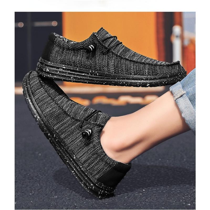 Men's Canvas Boat Shoes 2024 Slip On Loafer Male Spring Summer Comfortable Walking Shoes Lightweight Plus Size Driving Footwear