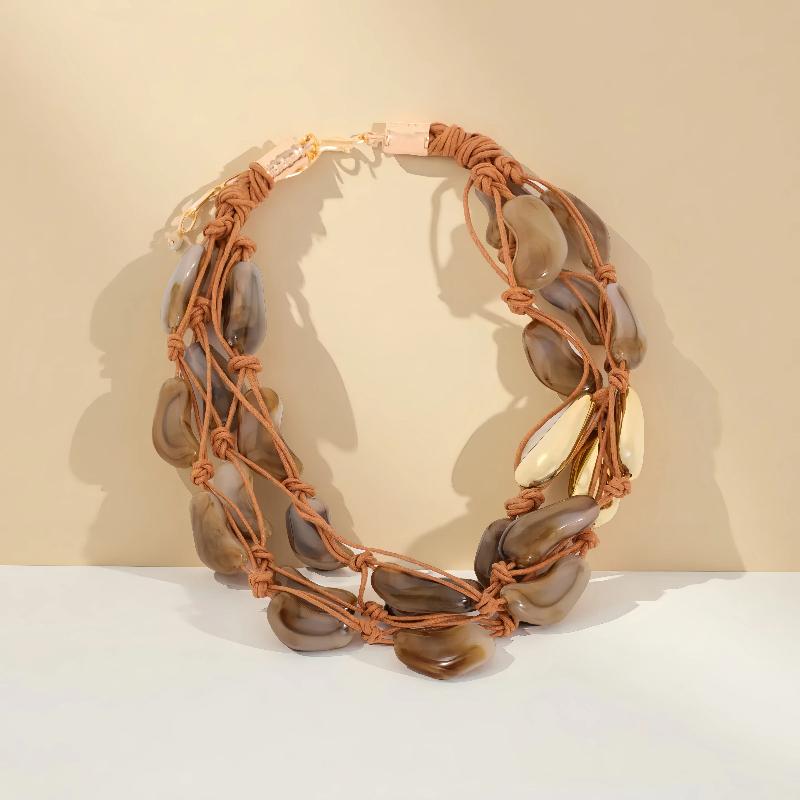 Fashion Statement Necklace Acrylic Beads Handmade for Women Girl Trendy Party Jewelry