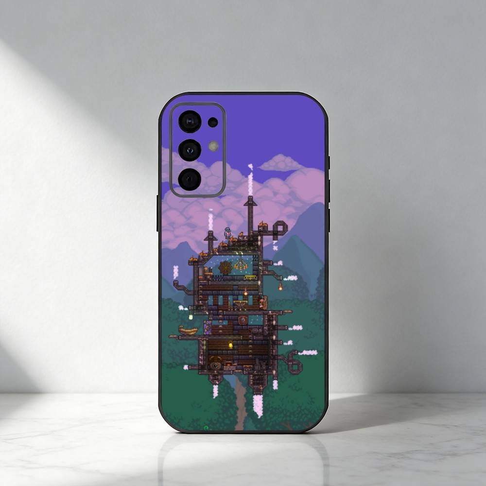 

Creative T-Terraria House Print Phone Case For Samsung S25,S24,S21,S22,S23,S30,Ultra,S20,Plus,Fe,Note,5G Black Cover Samsung S23plus5G