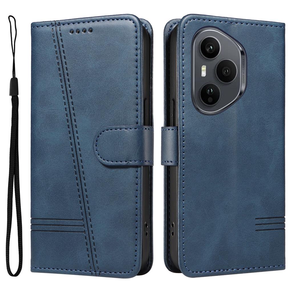 For Honor 400 Pro 5G (Global) Wallet Case T-Shape Lines Leather Phone Cover Stand