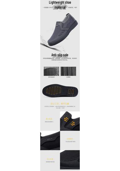Men's Breathable Soft Sole Anti-Slip Casual Shoes - Spring/Autumn, Plus Size, Ideal for Middle-Aged & Elderly