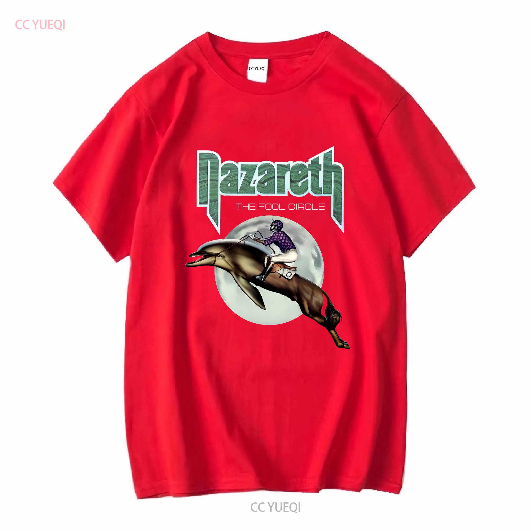 Футболка Nazareth Band The Fool Circle для взрослых, полный размер CS414, с длинным или коротким рукавом, винтажная, стирка, с принтом, универсальная, мужская S