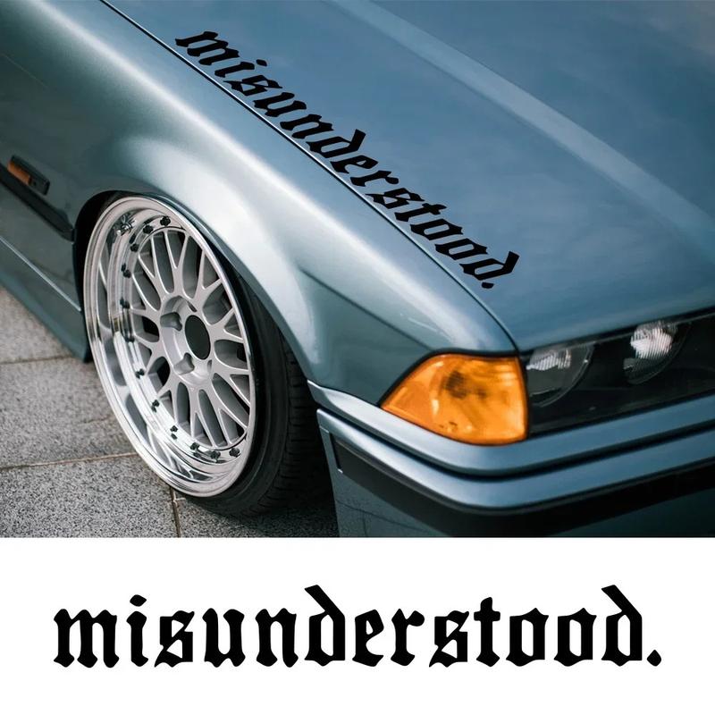 Misunderstood Slogan Car Windshield Banner Sticker Waterproof Vinyl Decal Automobile Windscreen Styling Decoration Accessories