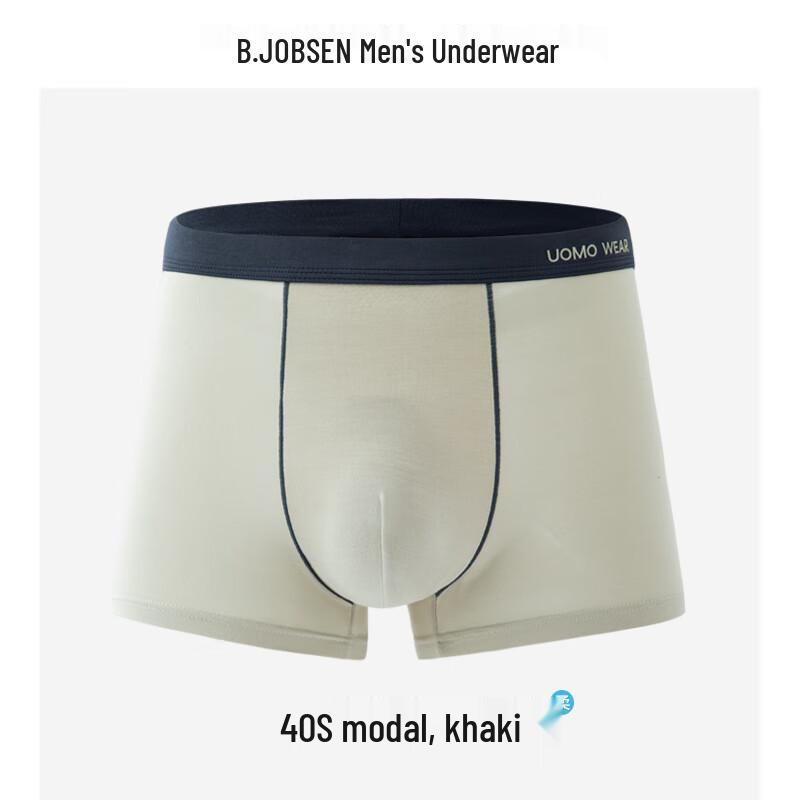 B.JOBSEN Men's Modal Breathable Boxer Briefs (2-Pack)