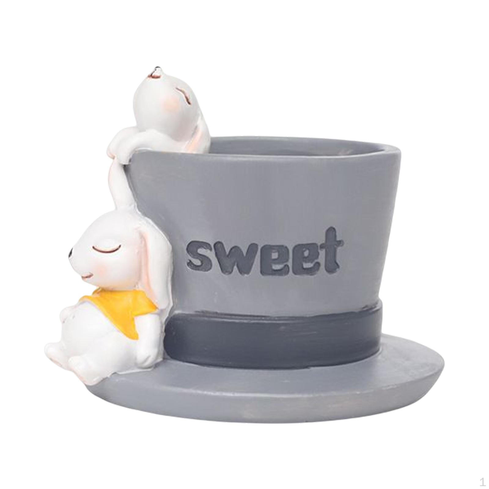 

Animal er Flower Pot Container Storage Box for Garden Decorations sweet rabbit