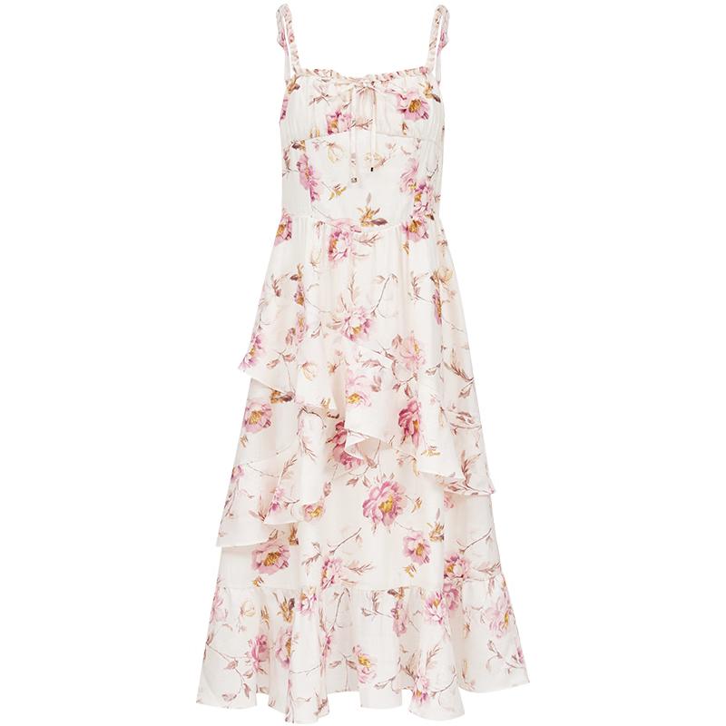 

ONLY 2025 French Elegant Strappy A-line Midi Dress M